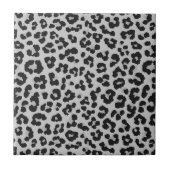 Grijze Ash Leopard Cheetah Dier Print Patroon Tegeltje (Voorkant)