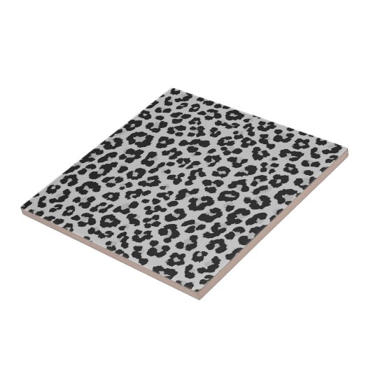 Grijze Ash Leopard Cheetah Dier Print Patroon Tegeltje (Zijkant)