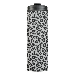 Grijze Ash Leopard Cheetah Dier Print Patroon Thermosbeker