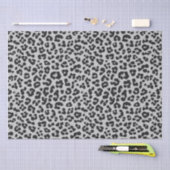 Grijze Ash Leopard Cheetah Dier Print Patroon Tissuepapier (Craft)