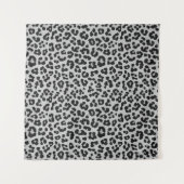 Grijze Ash Leopard Cheetah Dier Print Patroon Wandkleed (Voorkant (horizontaal))