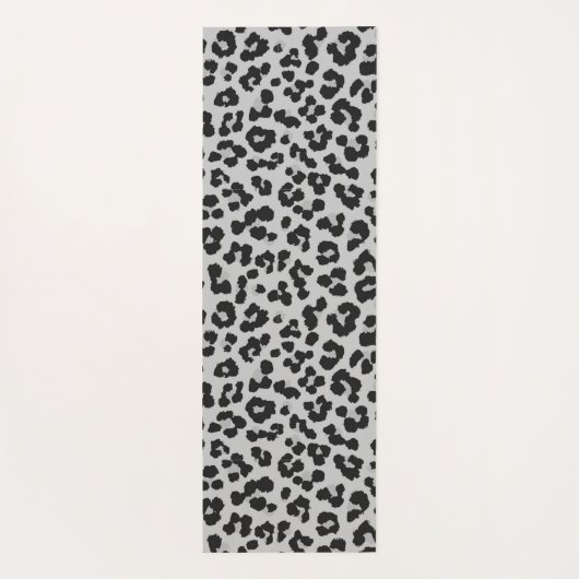 Grijze Ash Leopard Cheetah Dier Print Patroon Yogamat (Achterkant)