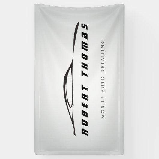 GRIJZE AUTO DETAILLERING, AUTO REPARATIE SPANDOEK (Verticaal)