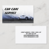 Grijze auto in het bewegende Visitekaartje (Voorkant / Achterkant)