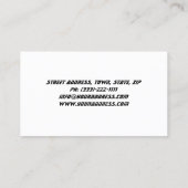 Grijze auto in het bewegende Visitekaartje (Achterkant)