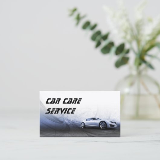 Grijze auto in het bewegende Visitekaartje (Staand voorkant)