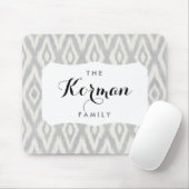 Grijze aztec-pasteelWaterverf Ikat Soft Geometric Muismat (Met muis)