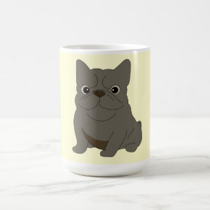 Grijze Baby Franse Bulldog, Crème, Koffiemok