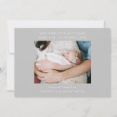 Grijze Baby Multi-Photo baby aankondiging (Achterkant)