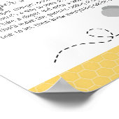 Grijze Baby shower van bijen Klein damesbeeld Poster (Hoek)