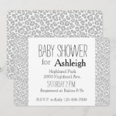 Grijze baby shower voor lade afdrukken kaart (Voorkant / Achterkant)