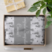 Grijze Baby Voetafdrukken en hart Tissuepapier (Geschenk)