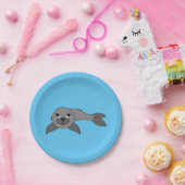 Grijze Baby zegel Papieren Bordje (Feest)