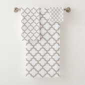 Grijze badhanddoeken set cadeau bad handdoek (Insitu)