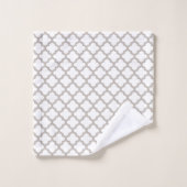 Grijze badhanddoeken set cadeau bad handdoek (Wasdoekje)
