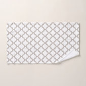 Grijze badhanddoeken set cadeau bad handdoek (Handdoek)