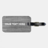 Grijze Bagagelabel - Aangepaste tekst (Achterkant horizontaal)