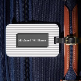 Grijze Bagagelabel met Visitekaartjes sleuf