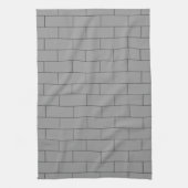 Grijze Bakstenen Ontwerp Theedoek (Verticaal)