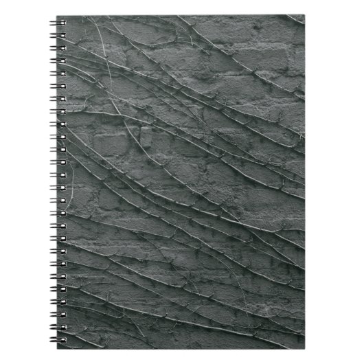 Grijze bakstenen wand notitieboek (Voorkant)