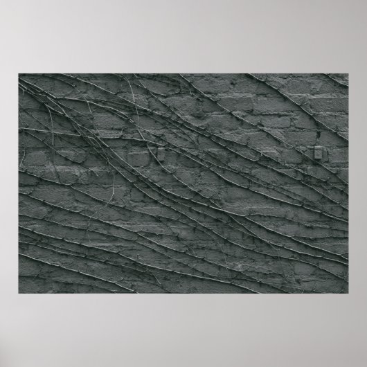 Grijze bakstenen wand poster (Voorkant)