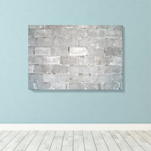 Grijze bakstenen wandtextuur canvas afdruk (Insitu (Houten vloer))
