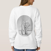 Grijze balletschoenen Eenvoudige Ballerina Trui (Achterkant)