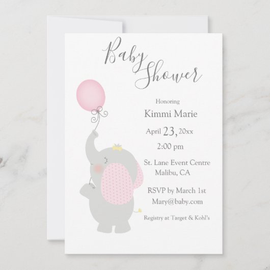 Grijze ballonMinimalistisch klapscript Kaart (Voorkant)