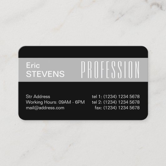 Grijze band moderne minimale professionele afdekki visitekaartje (Voorkant)