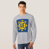 Grijze Basic T-shirt EUROPESE UNIE (Voorkant volledig)