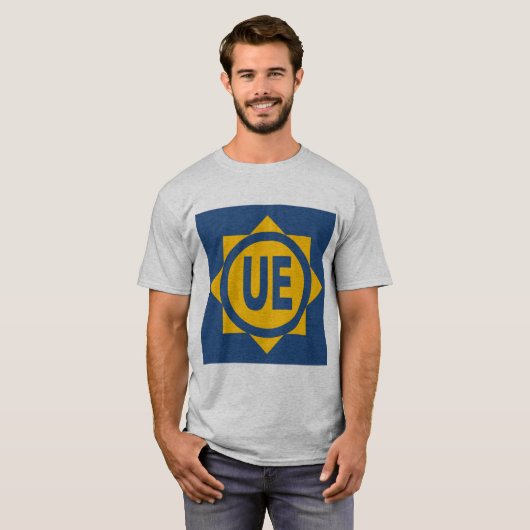Grijze Basic T-shirt mannen EU-ontwerp (Voorkant volledig)