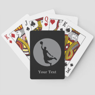 Grijze Basketball Cirkel Logo Gepersonaliseerd Speelkaarten