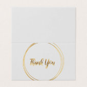 Grijze bedankkaarten met gouden cirkels kaart (Buitenkant ongevouwen)