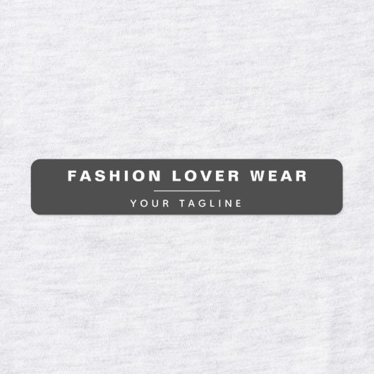 Grijze Bedrijfsnaam Kleding Merk Stof Ijzer Op Labels (Design 1)