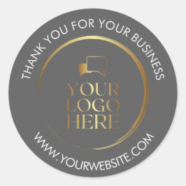 Grijze bedrijven Bedankt Stickers Aangepaste Logo 