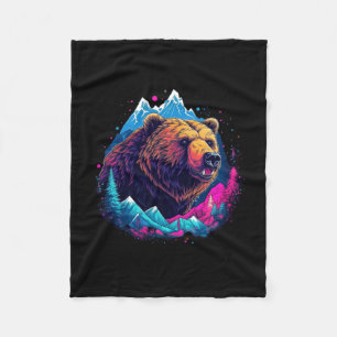 Grijze beer buiten natuur alaska jagen wandelen fleece deken