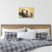 Grijze beer canvas afdruk (Insitu (Slaapkamer))