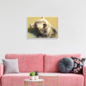 Grijze beer canvas afdruk (Insitu (Woonkamer))
