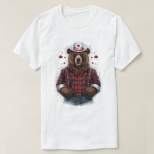 Grijze Beer Houthakker T-shirt