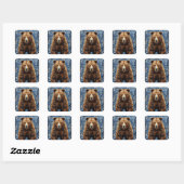Grijze beer Krachtig natuurgeschenk Vierkante Sticker (Vel)