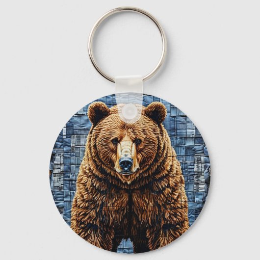 Grijze beer sleutelhanger (Voorkant)