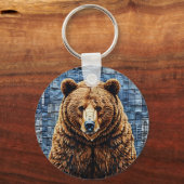 Grijze beer sleutelhanger (Achterkant)