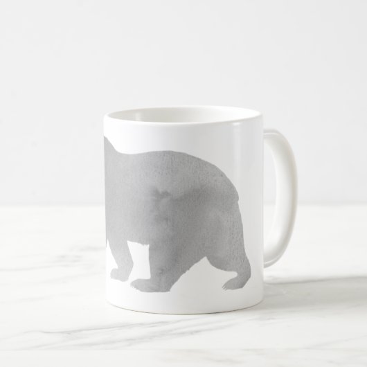 Grijze Beer Waterverf Coffee Mok Alaska Grizzly (Voorkant rechts)