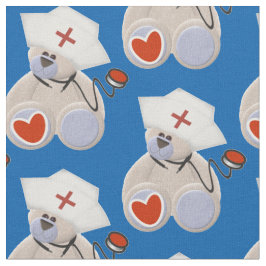 Grijze Beer zuster met stethoscoophart en Pet Stof