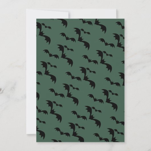 Grijze begraafplaats Halloween Kaart (Achterkant)