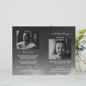 Grijze begrafenis Orde van de Dienst Gevouwen Prog (Staand voorkant)