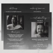 Grijze begrafenis Orde van de Dienst Gevouwen Prog (Voorkant / Achterkant)