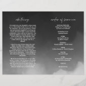 Grijze begrafenis Orde van de Dienst Gevouwen Prog (Achterkant)