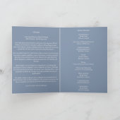 Grijze begrafenisherdenking overlijdensbericht gev programma (Binnen)