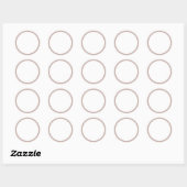 Grijze Beige Blank Klassieke Ronde Sticker (Vel)